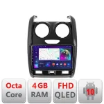 Navigație Android Dacia Duster 2012-2019 cu ecran QLED, 4GB RAM și CarPlay