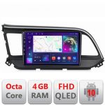 Navigatie Hyundai Elantra 2018- B-1581 Android Ecran QLED octa core 4+64 carplay android auto KIT-1581+EDT-E309V3
