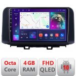 Navigatie Hyundai Kona B-1058 Android Ecran QLED octa core 4+64 carplay android auto KIT-1058+EDT-E310V3