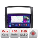 Navigatie Android Mitsubishi Pajero 2006-2018 QLED 4GB+64GB CarPlay