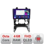 Navigație Android Peugeot 3008 cu ecran QLED, CarPlay și 4GB+64GB