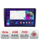 Navigatie Android Peugeot 307 cu ecran QLED, 4GB RAM, 64GB, CarPlay