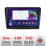 Navigație Android Skoda Superb 2 cu ecran QLED, 4GB RAM și 64GB