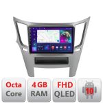 Navigatie Subru Legacy 2010-2015 B-458 Android Ecran QLED octa core 4+64 carplay android auto KIT-458+EDT-E309V3