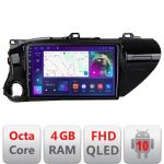 Navigatie Toyota Hilux 2016- B-TY59 Android Ecran QLED octa core 4+64 carplay android auto KIT-TY59+EDT-E310V3
