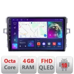 Navigație Toyota Verso 2010-2016 Android QLED 4GB+64GB CarPlay