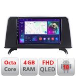 Navigatie BMW X5 X6 2009-2014 CIC Android Ecran QLED octa core 4+32 carplay android auto KIT-x5-cic+EDT-E309V3