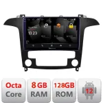 Navigație Ford S-Max Android 12, 2K QLED, 8GB RAM, 128GB, 4G