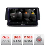 Navigație Honda Civic 2016-2020 Android 8GB RAM 128GB 2K QLED 4G
