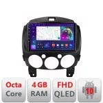 Navigație Android Mazda 2 2007-2013 cu GPS, CarPlay, Android Auto 4GB+64GB
