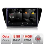 Navigație Skoda Superb 3 2015-2017 Android 12 QLED 2K 8GB RAM 128GB