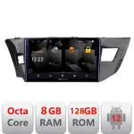 Navigatie Toyota Corolla 2013-2017 Android 8+128GB QLED 2K 4G
