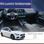 Kit lumini ambientale Mercedes GLB pentru uși și picioare, control OEM sau telefon