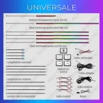 Lumini ambientale auto universale 64 culori, control din telefon