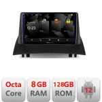 Navigație Renault Megane 2 Android 12, 8GB RAM, 128GB, 2K QLED, 4G