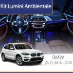 Kit lumini ambientale BMW X3/X4 G01/G08 2018-2022, control telefon