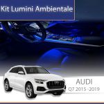 Kit lumini ambientale Audi Q7 2015-2019, set complet RGB cu control telefon