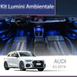 Kit lumini ambientale Audi A3 2021-2022, set complet cu control din telefon