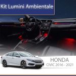 Kit lumini ambientale Honda Civic 2016-2021, control telefon și sistem original