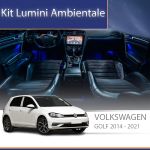 Kit lumini ambientale dedicate VW Golf 7, control OEM sau din telefon