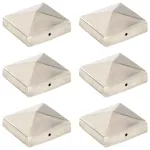 Capace stâlpi de gard piramidă 6 buc. 81x81 mm oțel inoxidabil GartenMobel Dekor