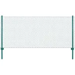 Gard din plasă de sârmă cu stâlpi, verde, 25 x 1 m, oțel GartenMobel Dekor