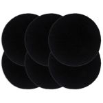 Naproane, 6 buc., negru, 38 cm, bumbac, rotund  GartenMobel Dekor