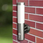 Lămpi de perete pentru exterior 2 buc. cu senzor de mișcare din oțel inoxidabil GartenMobel Dekor