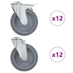 Roți pivotante cu gaură pentru șurub, 24 buc., 125 mm GartenMobel Dekor