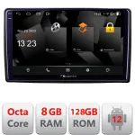 Navigație auto 10 inch 2K Android 12, 8GB RAM, 128GB, DSP HI-RES