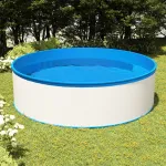 Piscină cu valuri, skimmer suspendat cu pompă, alb, 350x90 cm GartenMobel Dekor