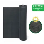 Plasa de umbrire, HDPE, UV, 230 g/mp, grad umbrire 95%, antracit, 1.8x25 m, Strend Pro GartenVIP DiyLine