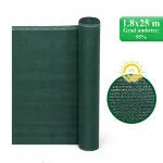 Plasa de umbrire, HDPE, UV, 230 g/mp, grad umbrire 95%, verde, 1.8x25 m, Strend Pro GartenVIP DiyLine
