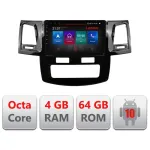 Navigație Android Toyota Hilux 2008-2014, 4GB RAM, 64GB, 4G, GPS, Resigilată