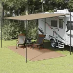 Covor pentru cort, gri taupe, 200x400 cm GartenMobel Dekor