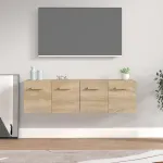 Dulapuri TV de perete 2 buc. stejar sonoma 60x36,5x35 cm lemn GartenMobel Dekor