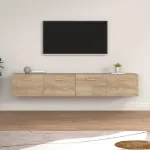 Dulapuri de perete, 2 buc., stejar sonoma, 100x36,5x35 cm, lemn GartenMobel Dekor
