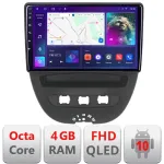 Navigație Android 4+64GB pentru Citroen C1, Peugeot 107, Toyota Aygo 2005-2014