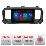 Navigatie Citroen Jumpy, Proace, Traveller Android 10 QLED 4GB/64GB Resigilata