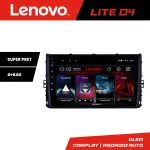 Navigație auto VW Lenovo Lite D4 4+64GB Android cu Waze, USB și Radio
