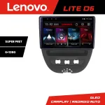 Navigație Android Lenovo 6+128GB pentru Citroen C1, Peugeot 107, Toyota Aygo