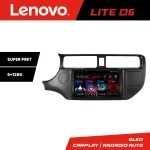 Navigatie Android Lenovo Lite D6 pentru Kia Rio 2011-2014, 6GB RAM, 128GB