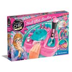 Studio de arta pentru unghii Crazy Chic cu glitter si uscator, 6+ ani