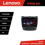 Navigație Android Lenovo QLED 2K 4+64 pentru Honda Accord 2004-2008