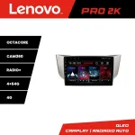 Navigație Android Lexus RX 2003-2009 Lenovo QLED 2K 4GB+64GB 360