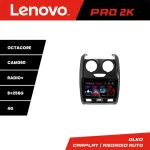 Navigație Lenovo QLED 2K 8+256 GB pentru Dacia Duster 2012-2019