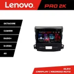 Navigație Android Lenovo QLED 2K 8+256 pentru Mitsubishi Outlander 2007-2012