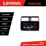 Navigație Android Toyota Prado J150 2018+ Lenovo QLED 2K 8GB+256GB