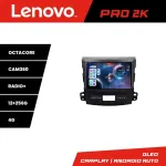 Navigație Android Lenovo QLED 2K 12+256 pentru Mitsubishi Outlander 2007-2012