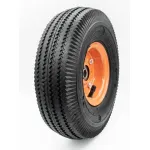 Roata pentru roaba 3.50-4 6PR cu rulment si ax 16 mm, cauciuc mixt